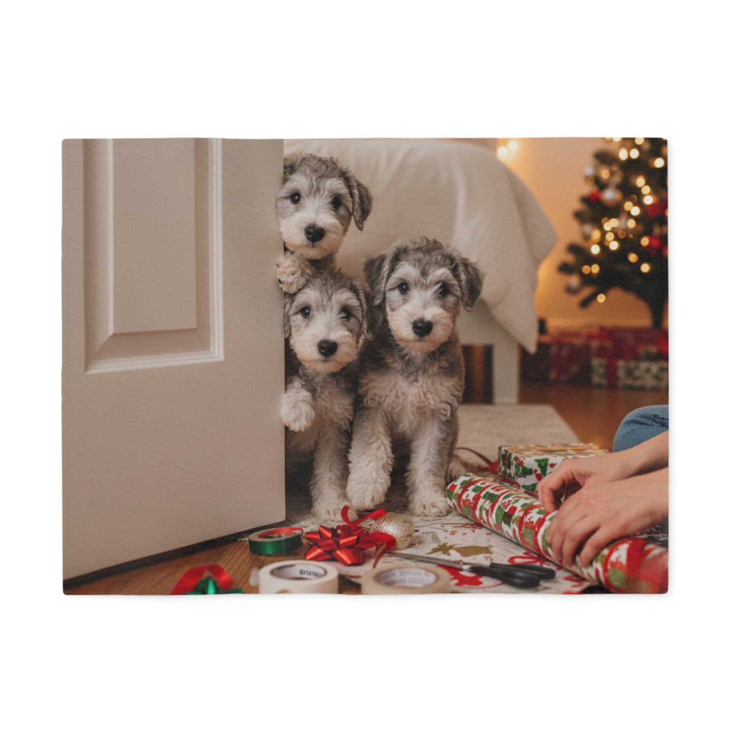 Holiday Puppies Blanket
