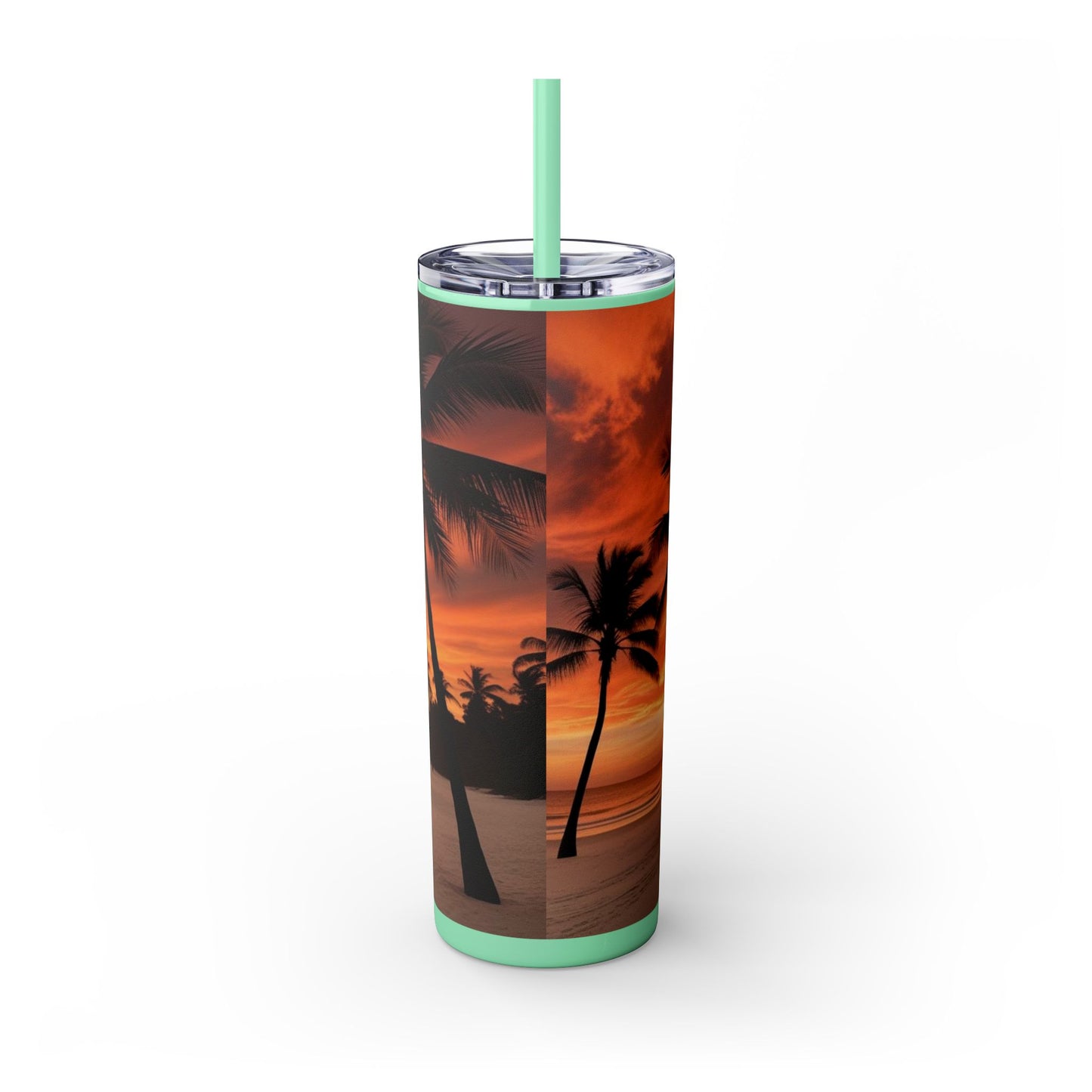 Brilliant Sunrise Skinny Tumbler with Straw, 20oz