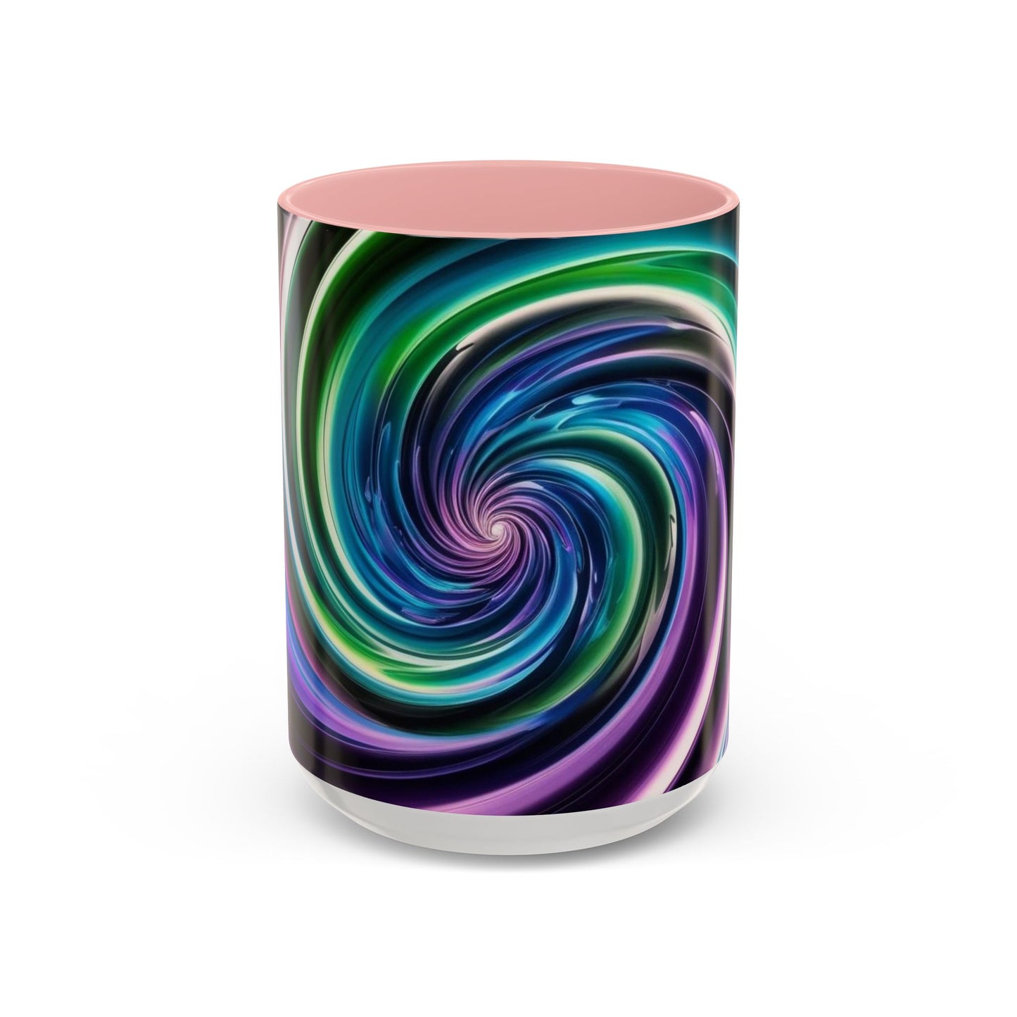 Optical Illusion Accent Mug – Ceramic Coffee Cup