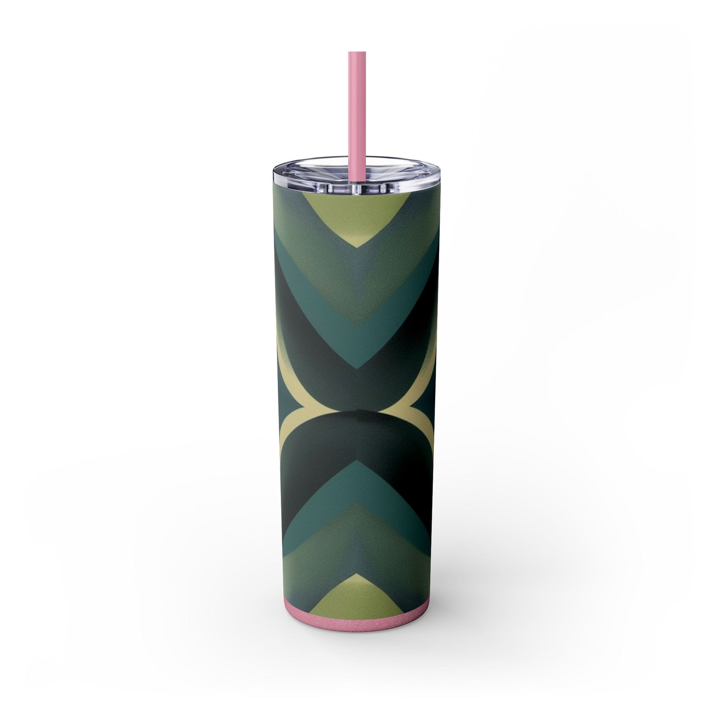 Optical Illusion Skinny Tumbler with Straw, 20oz