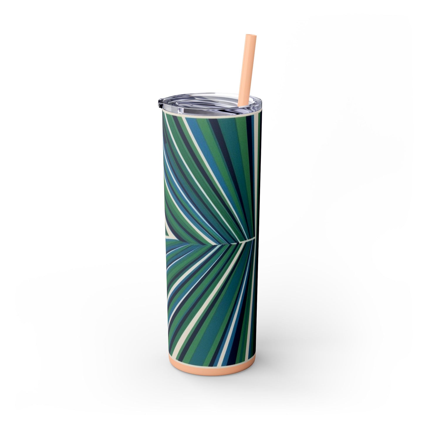 Optical Illusion Skinny Tumbler with Straw, 20oz