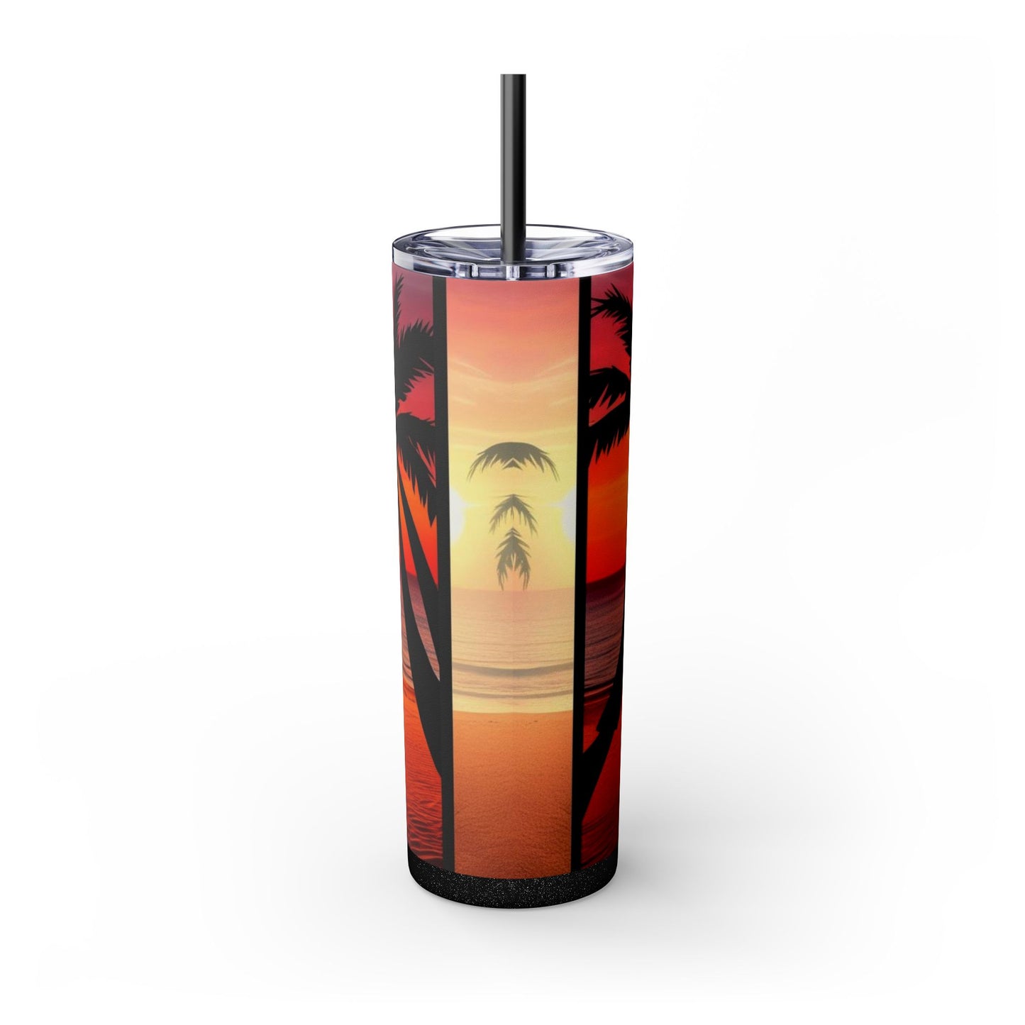 Brilliant Sunrise Skinny Tumbler with Straw, 20oz