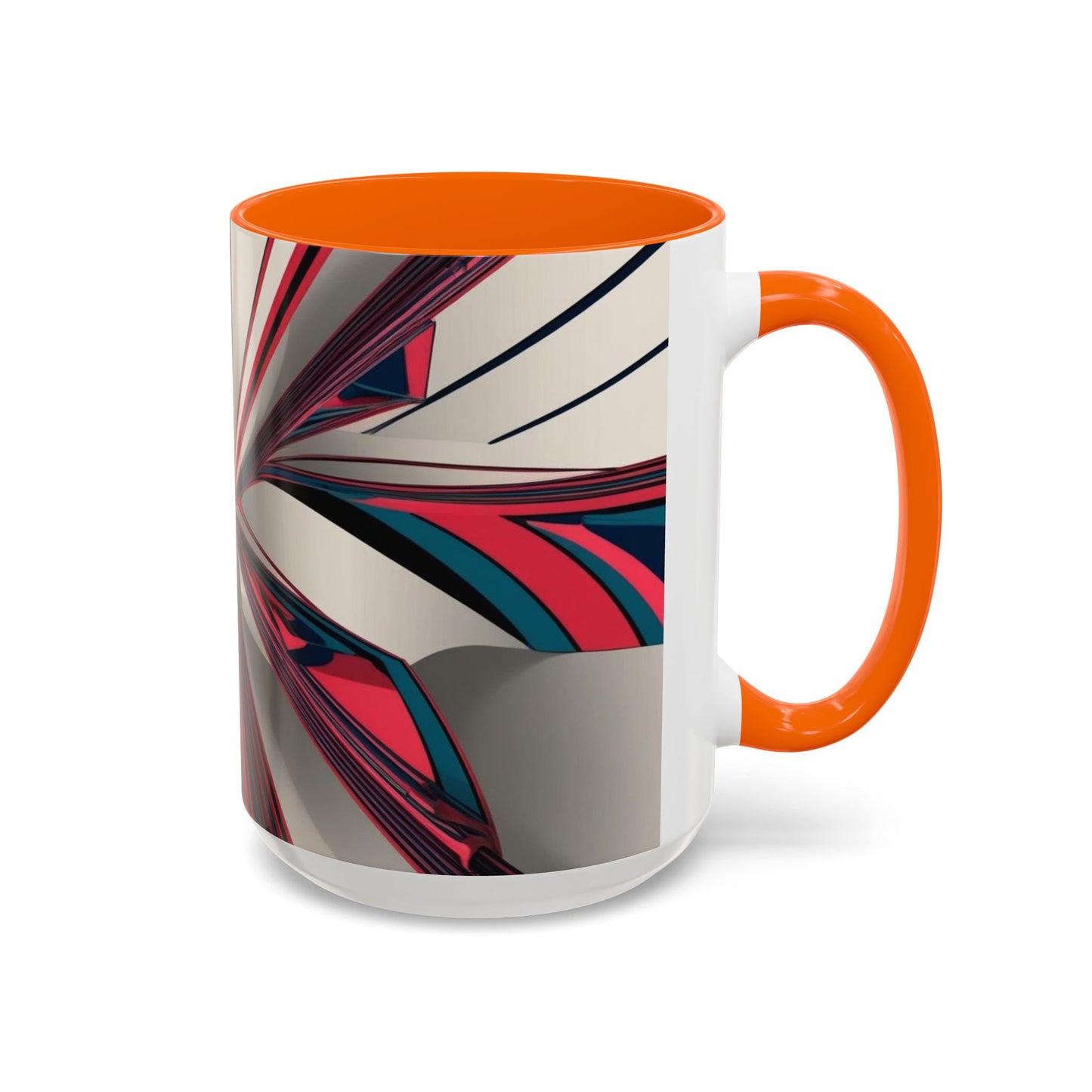 Optical Illusion Accent Mug – Ceramic Coffee Cup