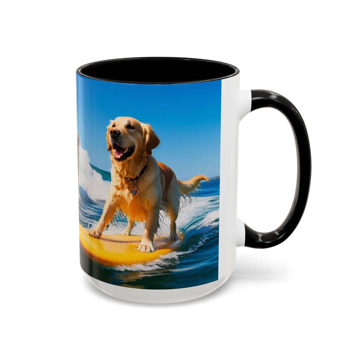 Mug à café Surf Dogs Accent - Cadeau idéal pour les amoureux des chiens