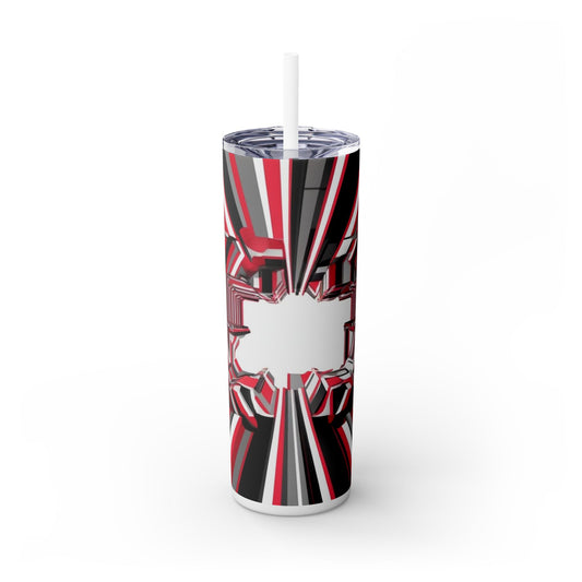Optical Illusion Skinny Tumbler with Straw, 20oz