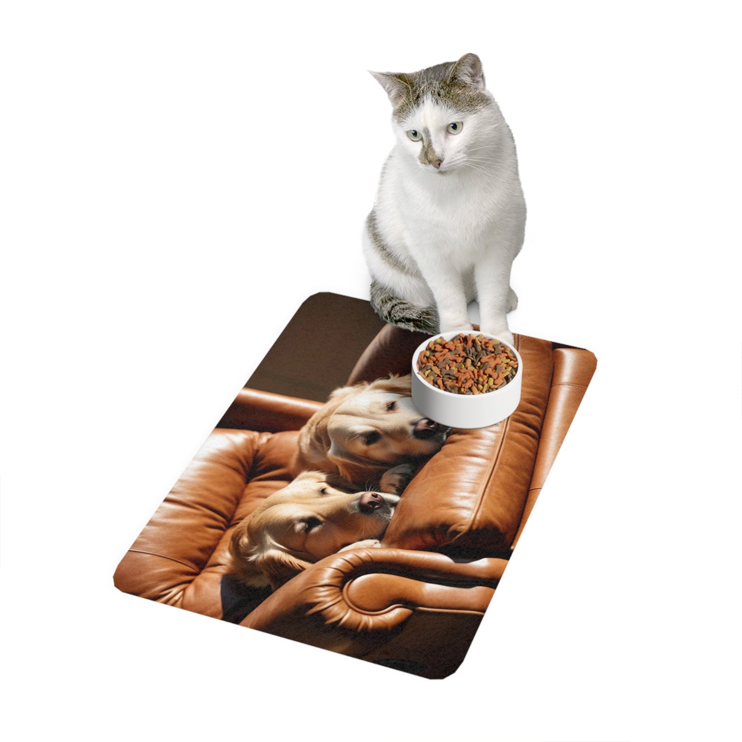 Pet Food Mat (12x18) - Recliner Dogs