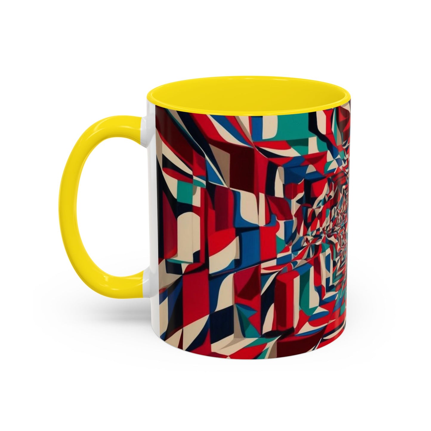 Optical Illusion Accent Mug – Ceramic Coffee Cup
