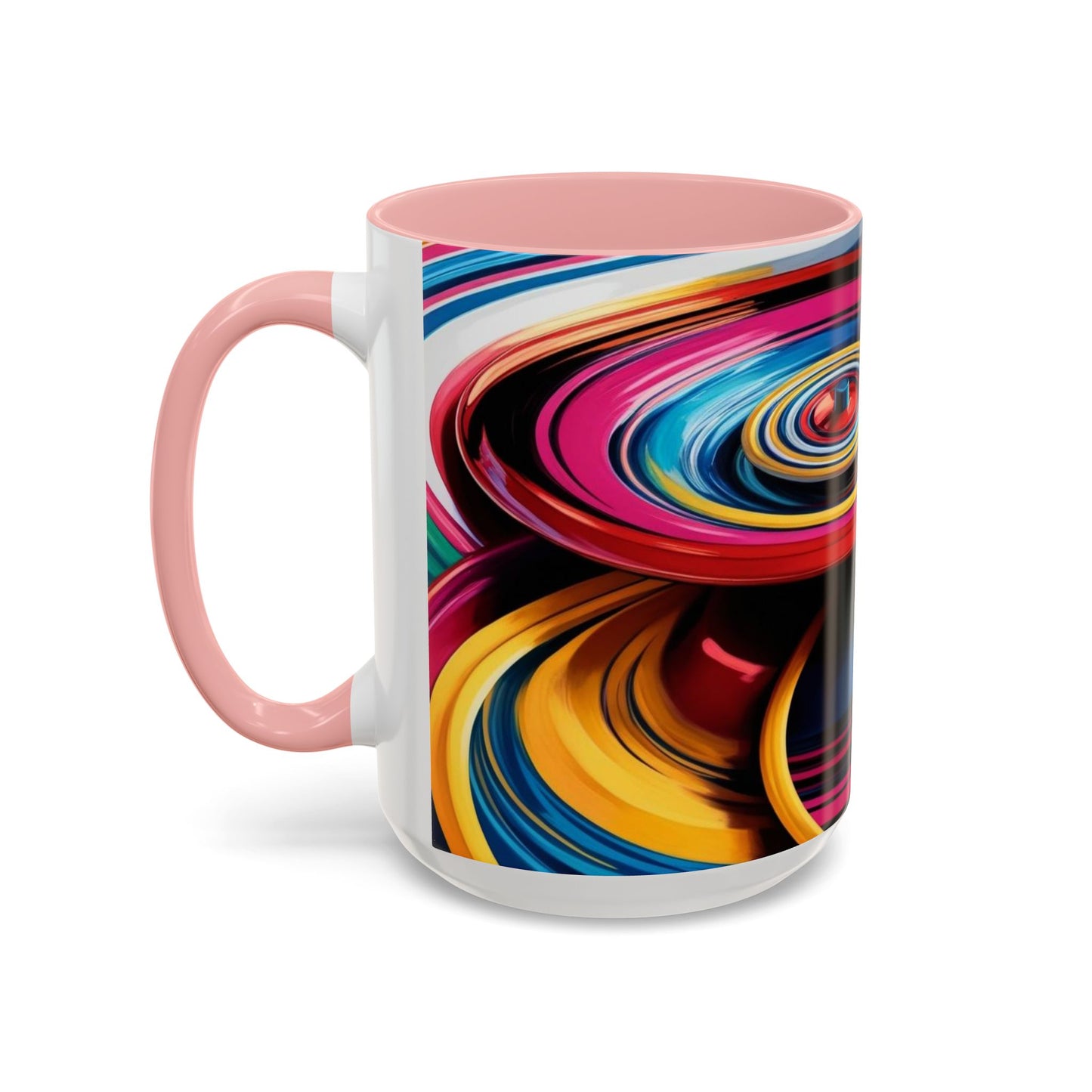 Optical Illusion Accent Mug – Ceramic Coffee Cup