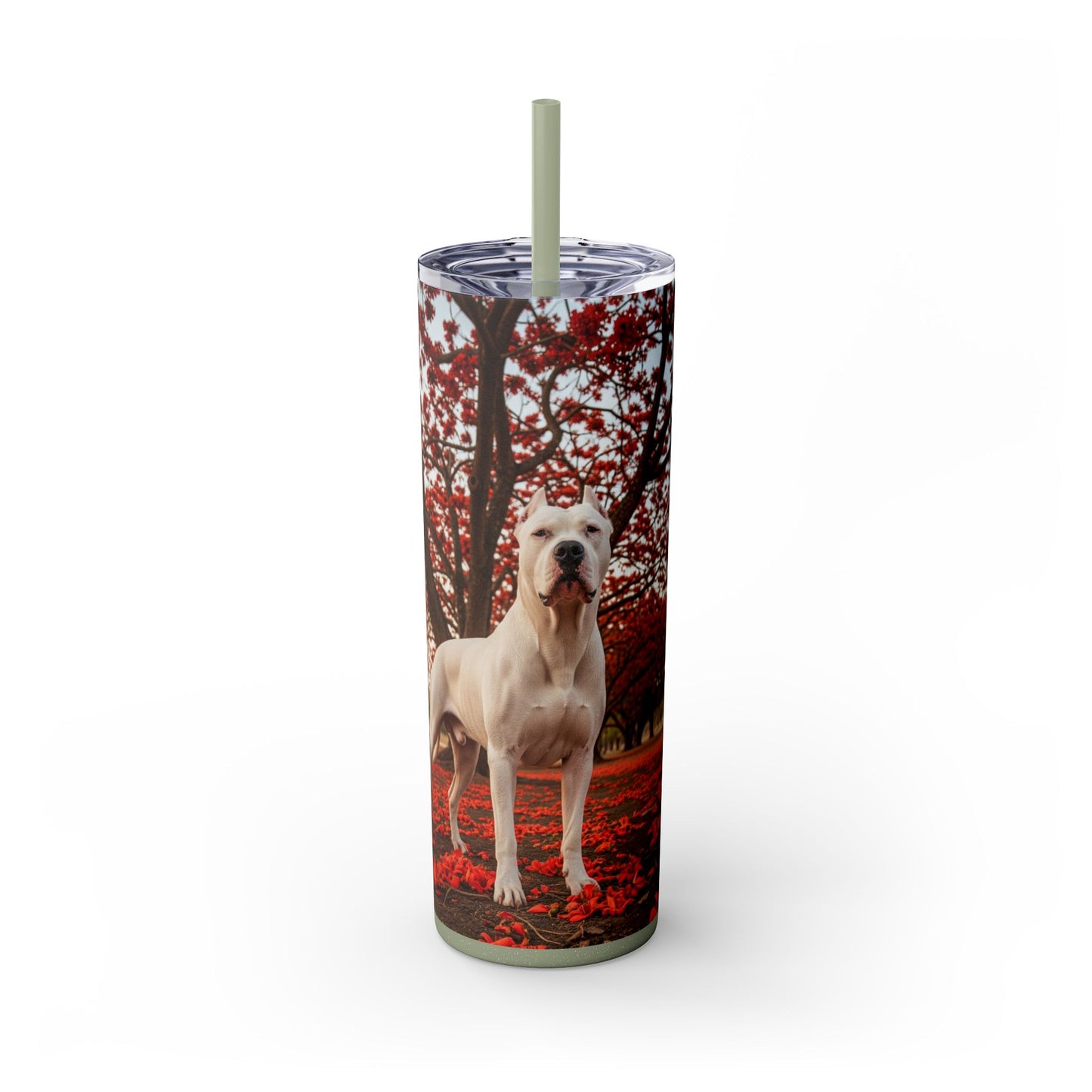 Gobelet Dogo Argentino avec paille, 590 ml