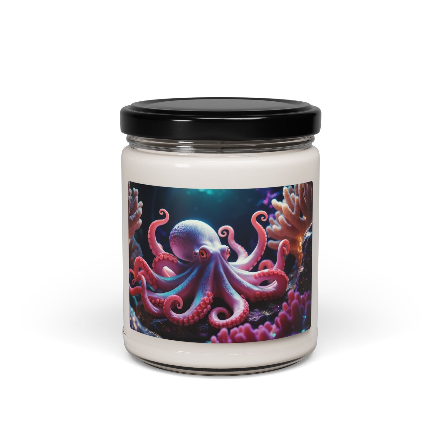 Octopus in Coral- Scented Soy Candle, 9oz