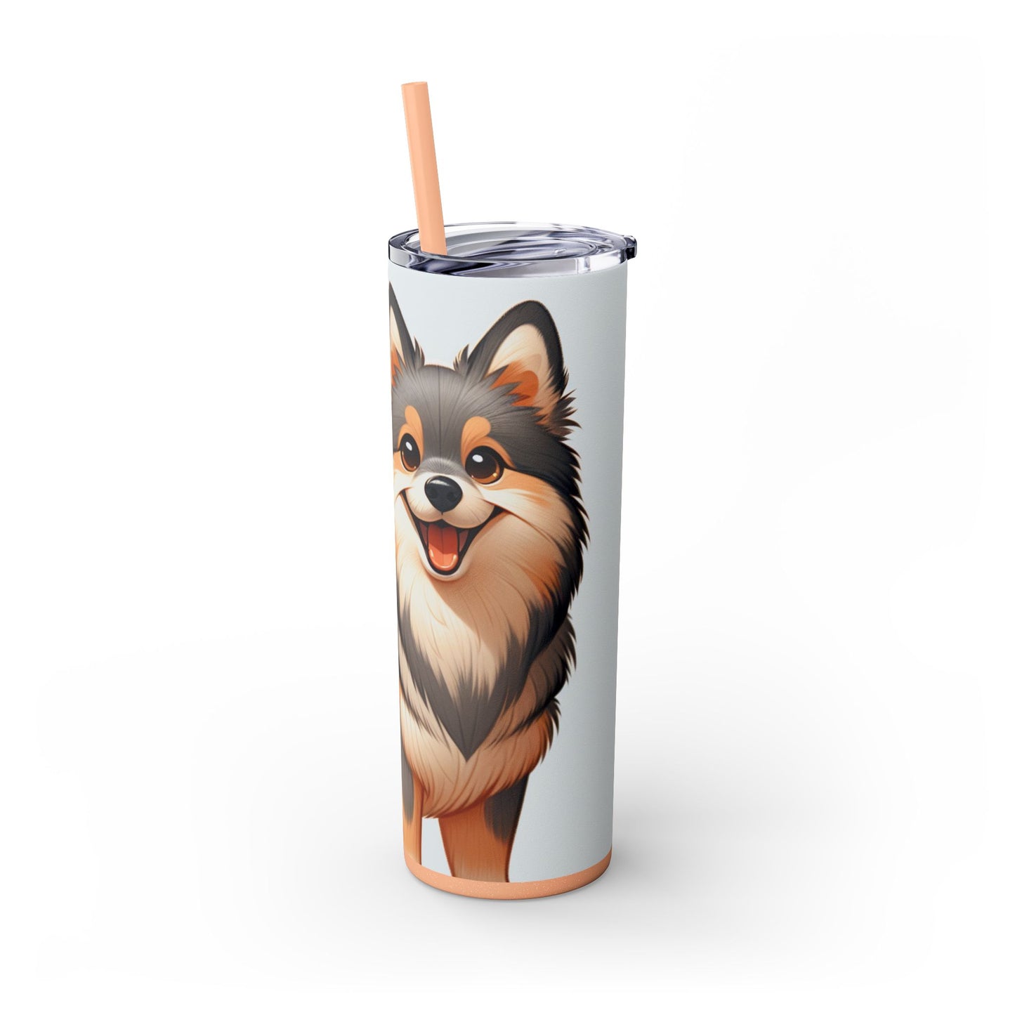 Swedish Vallhund Skinny Tumbler with Straw, 20oz