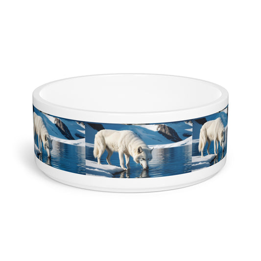 White Wolf Pet Bowl