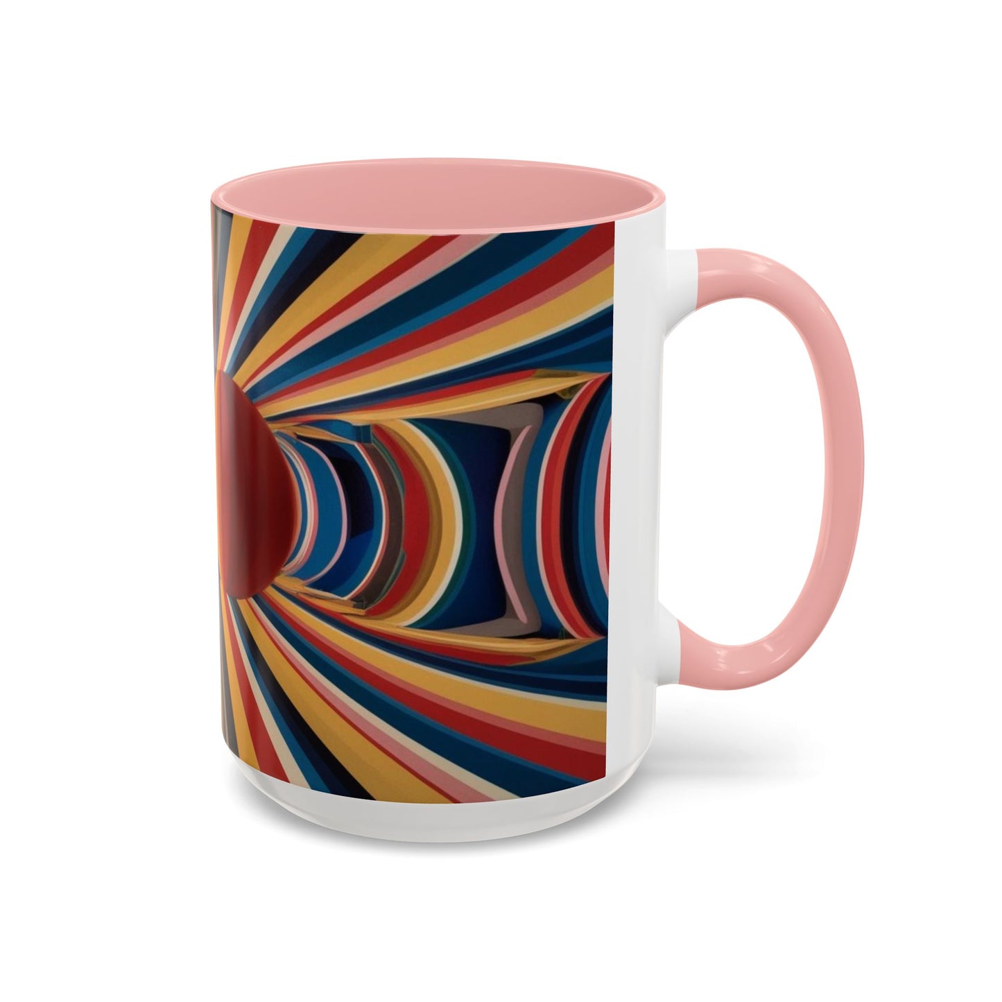 Optical Illusion Accent Mug – Ceramic Coffee Cup