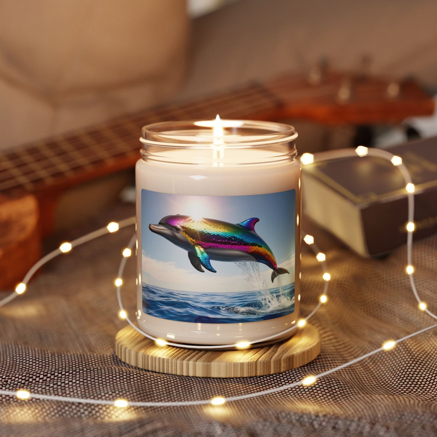 Rainbow Dolphin- Scented Soy Candle, 9oz