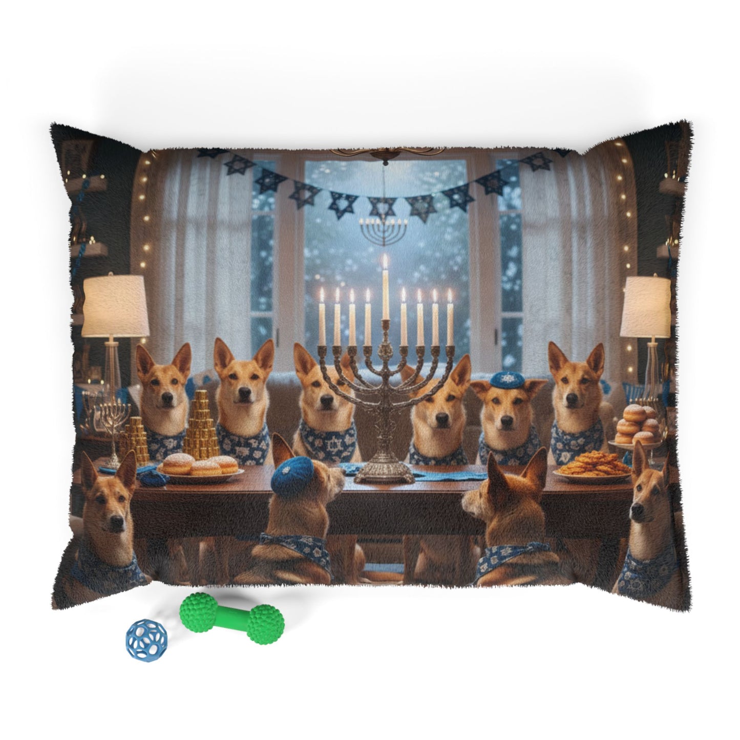 Hanukkah Canann Dog Pet Bed