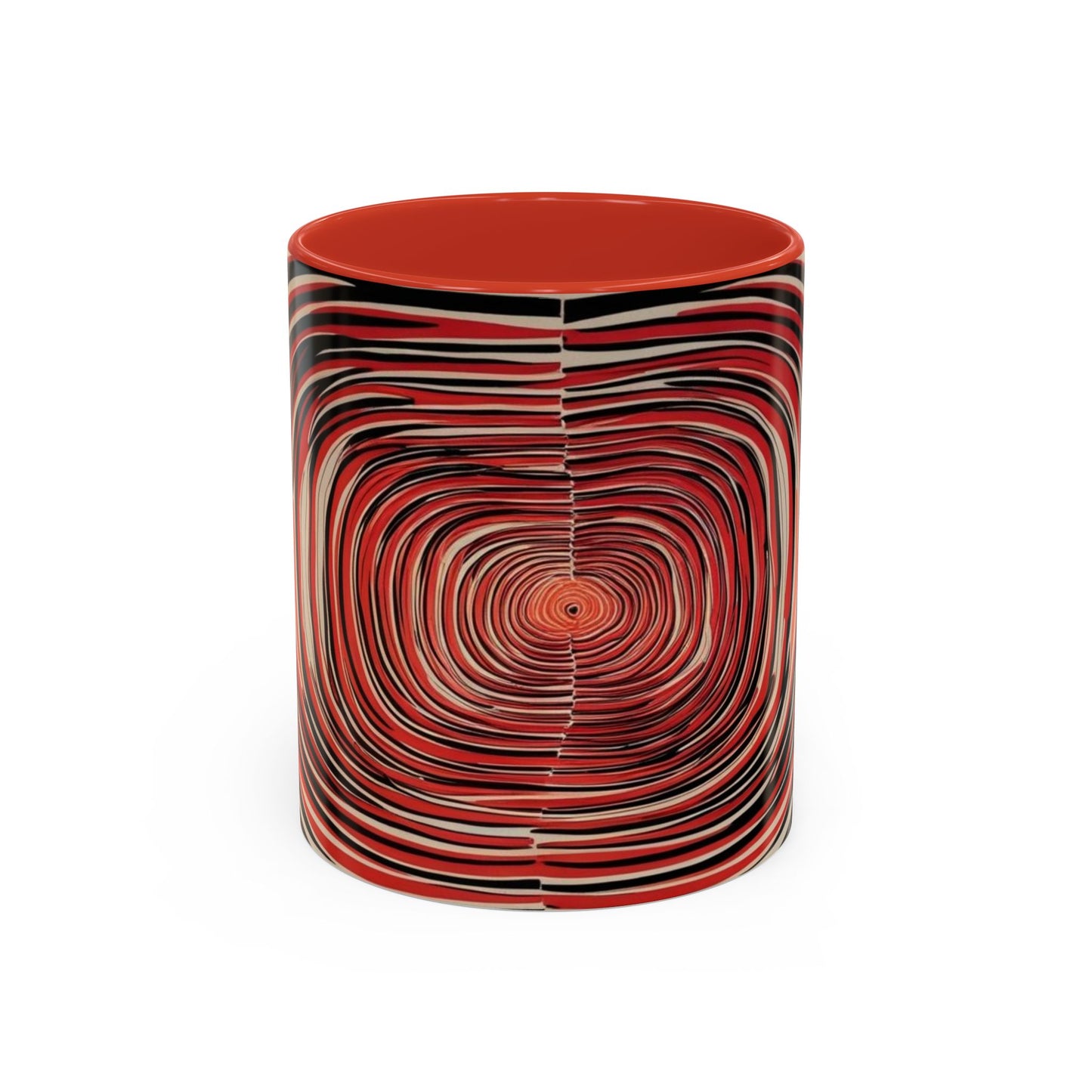 Optical Illusion Accent Mug – Ceramic Coffee Cup