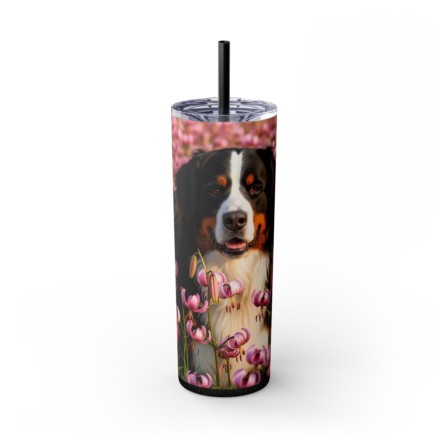 Bernese Mountain Dog Tumbler with Straw, 20oz