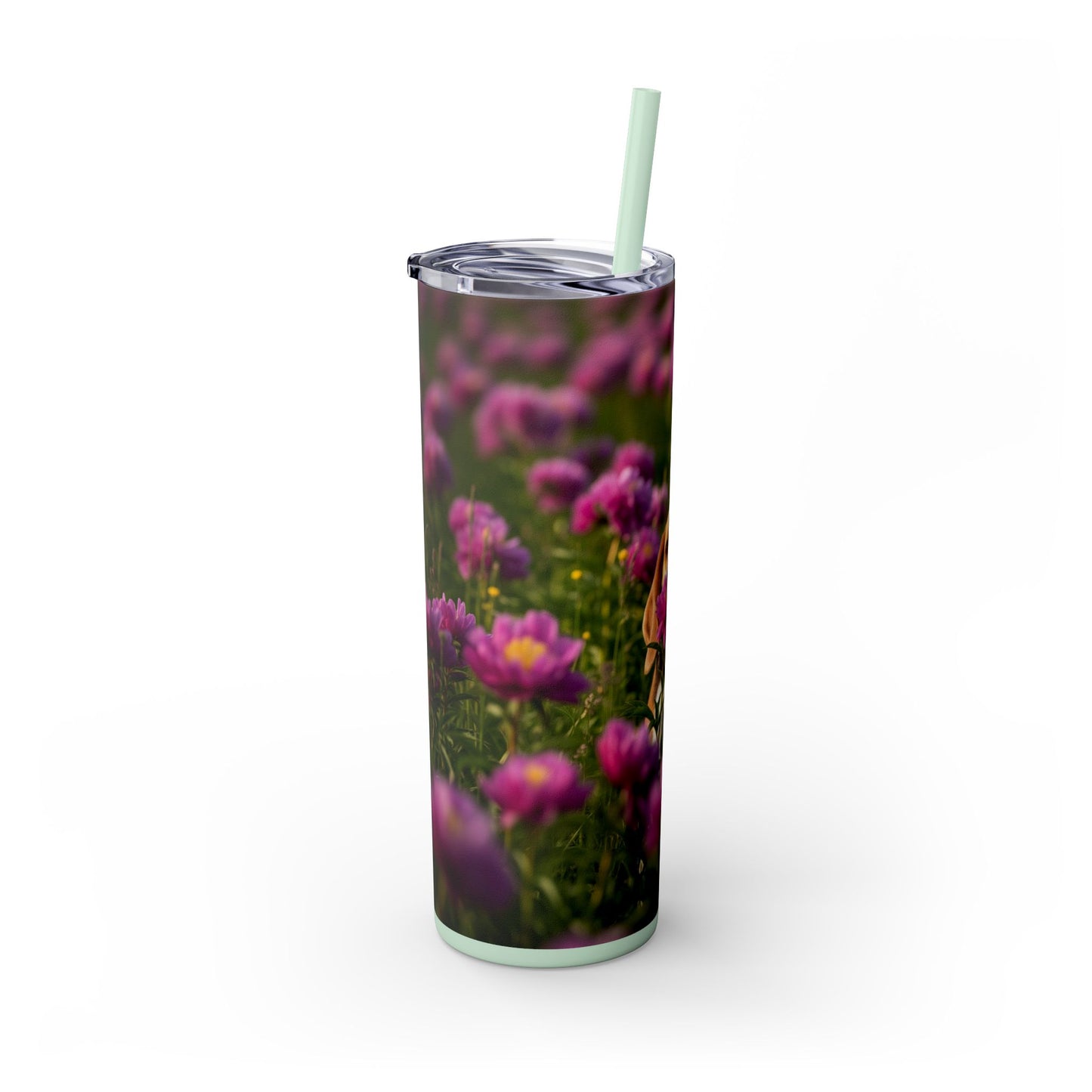 Beagle Skinny Tumbler with Straw, 20oz
