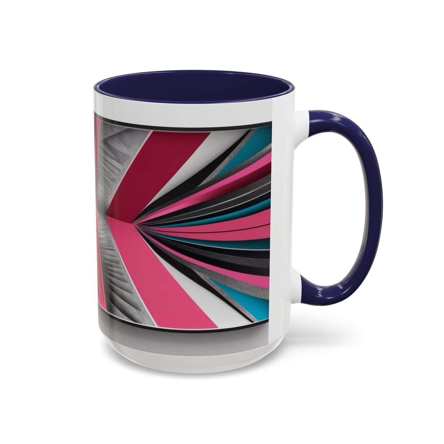 Optical Illusion Accent Mug – Ceramic Coffee Cup