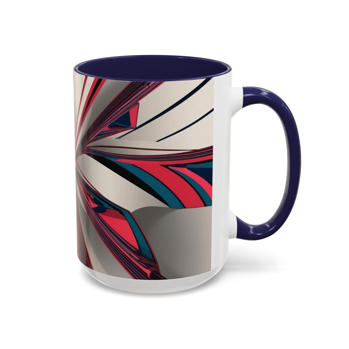 Optical Illusion Accent Mug – Ceramic Coffee Cup