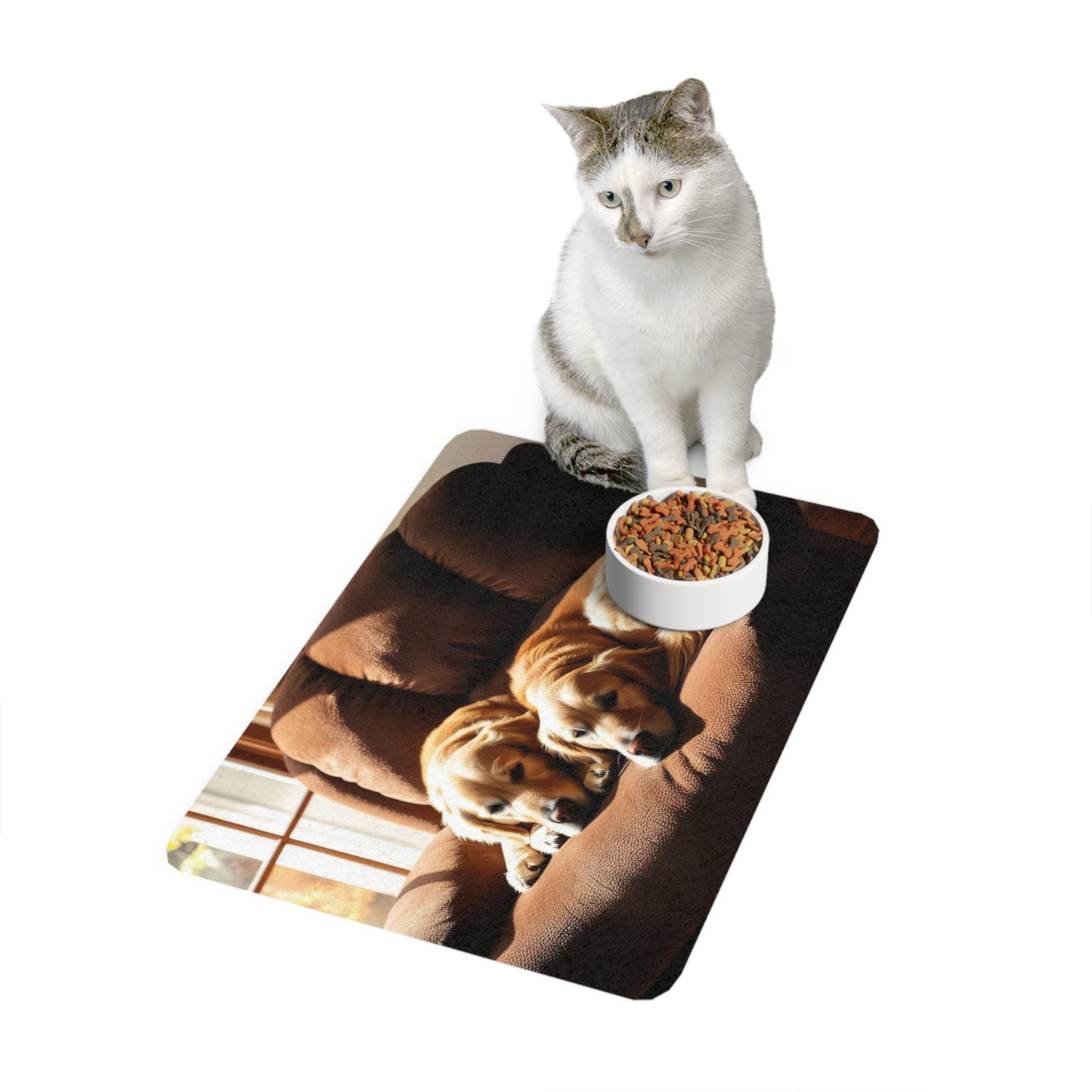 Pet Food Mat (12x18) - Recliner Dogs