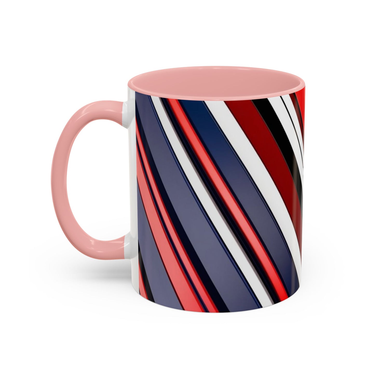 Optical Illusion Accent Mug – Ceramic Coffee Cup
