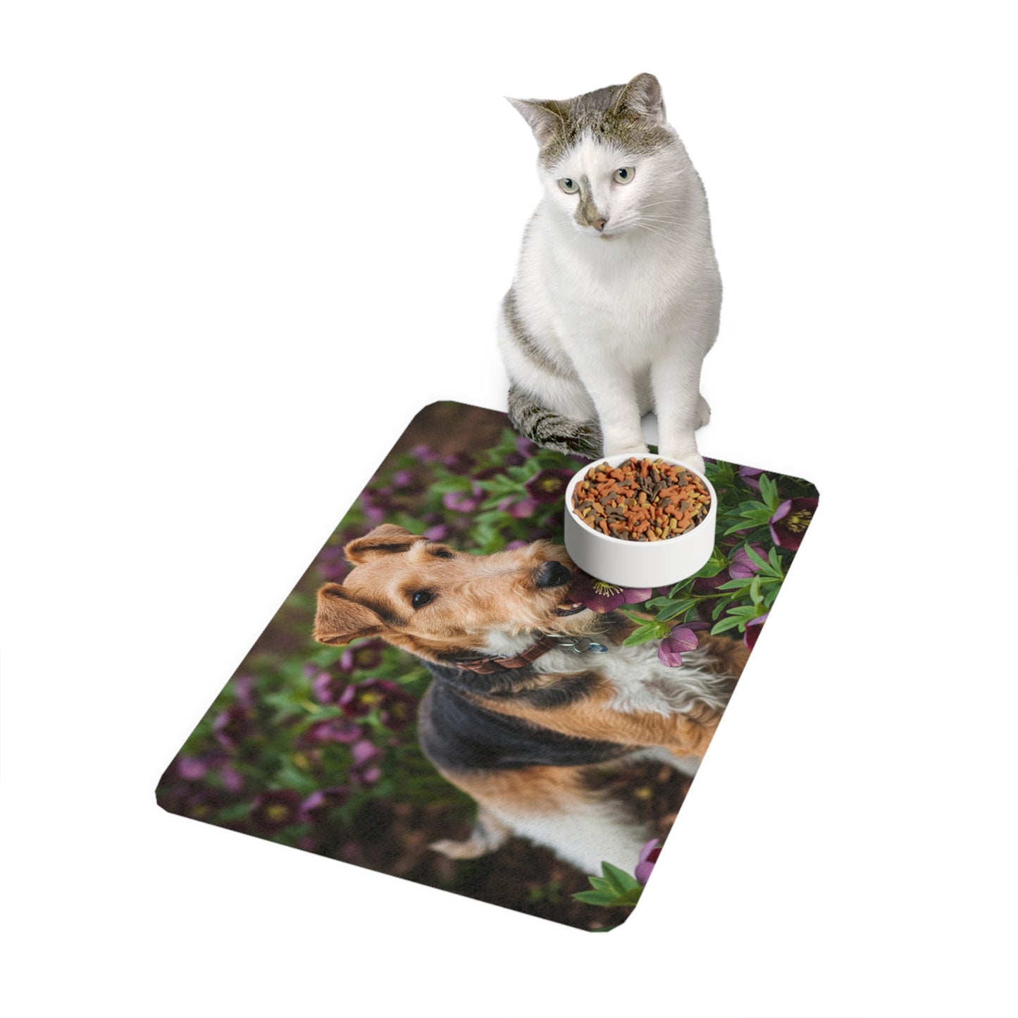 Pet Food Mat (12x18) - Wire Fox Terrier