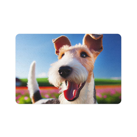 Pet Food Mat (12x18) - Wire Fox Terrier