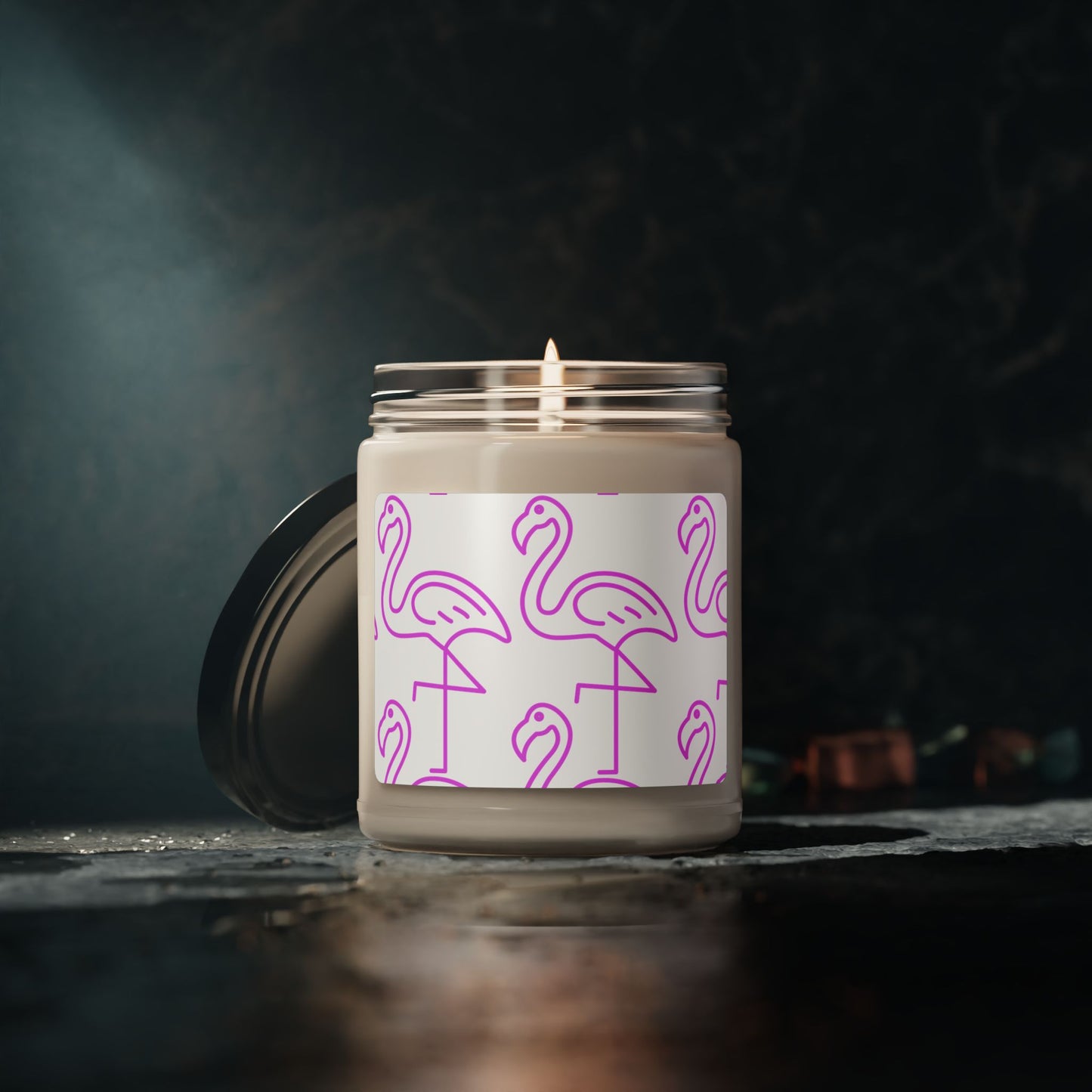 Pink Flamingoes- Scented Soy Candle, 9oz