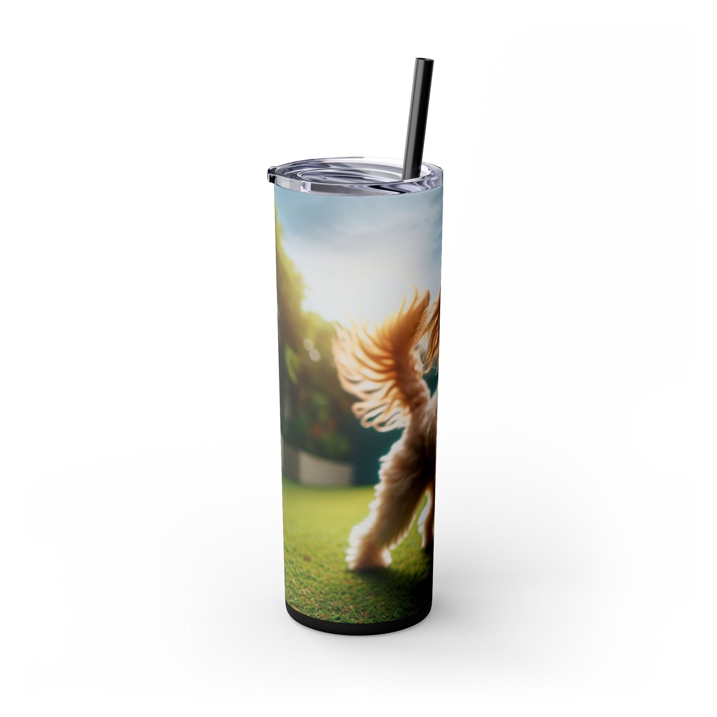 Skinny Tumbler with Straw – 20 oz Stainless Steel Cup