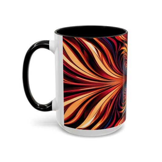 Optical Illusion Accent Mug – Ceramic Coffee Cup