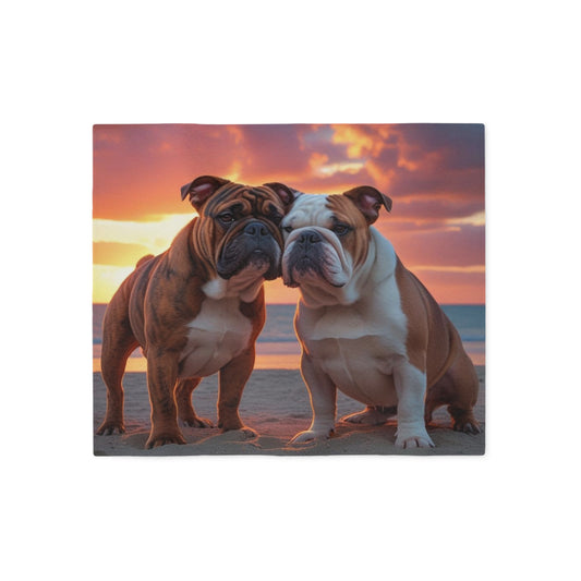 Bulldog Love Sweatshirt Blanket
