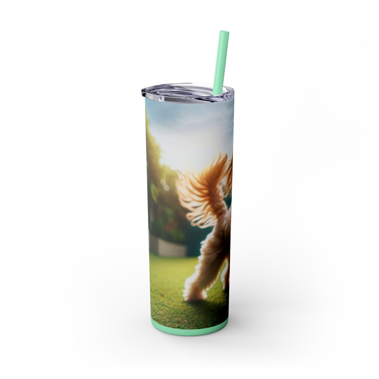 Skinny Tumbler with Straw – 20 oz Stainless Steel Cup