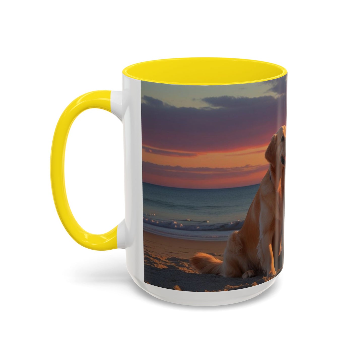 Golden Retriever Love Accent Coffee Mug - Perfect Gift for Dog Lovers