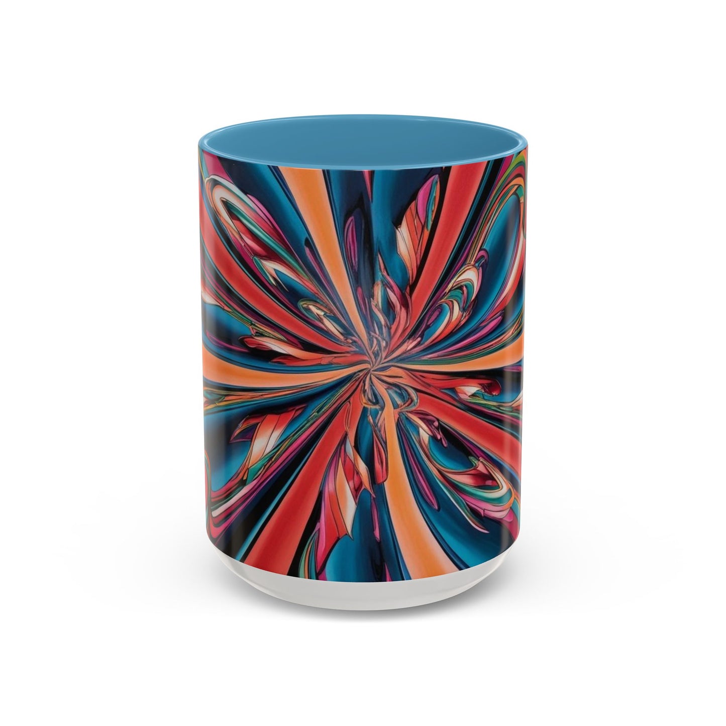 Optical Illusion Accent Mug – Ceramic Coffee Cup