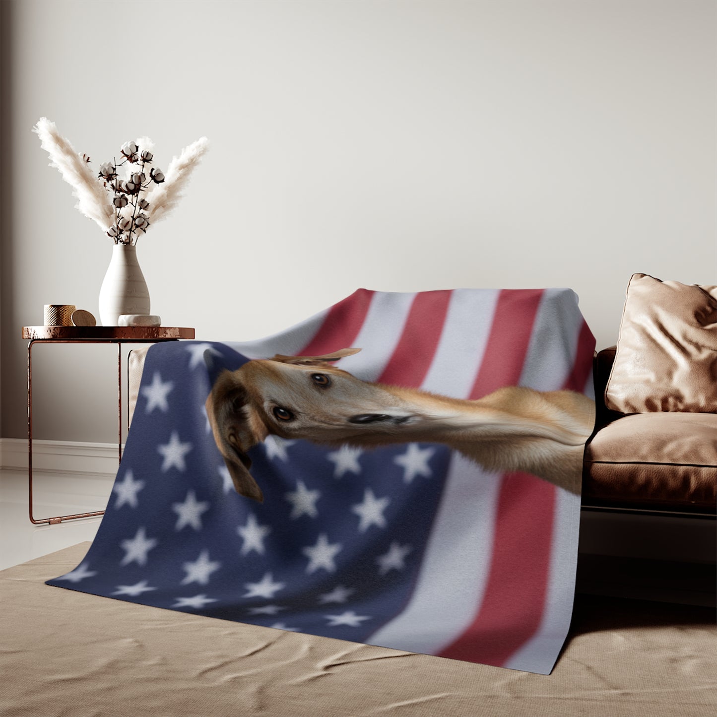 American Staghound Patriotic Blanket