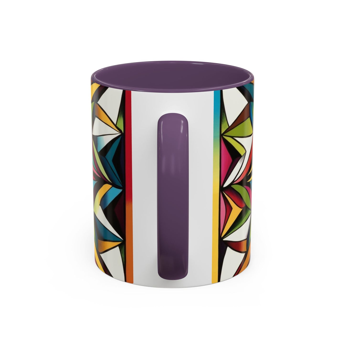 Optical Illusion Accent Mug – Ceramic Coffee Cup