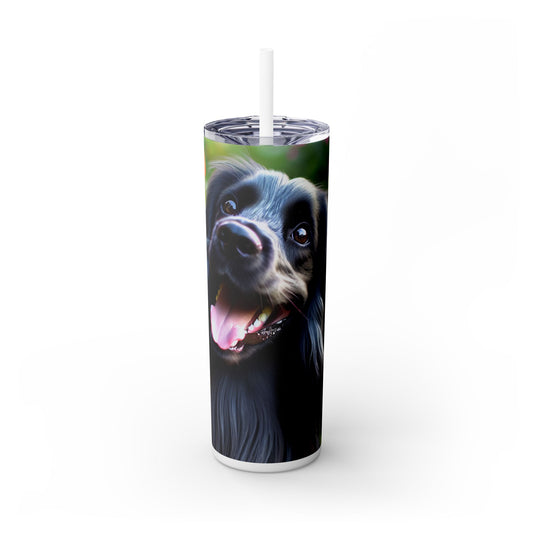 Blue Picardy Spaniel Tumbler with Straw, 20oz