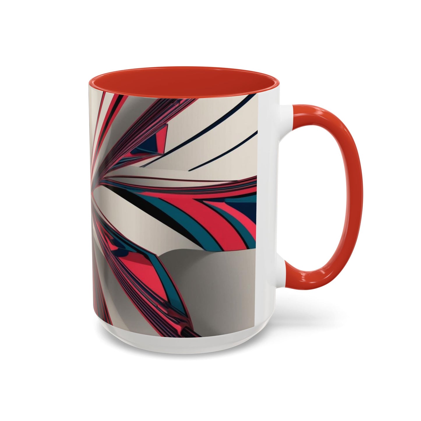 Optical Illusion Accent Mug – Ceramic Coffee Cup