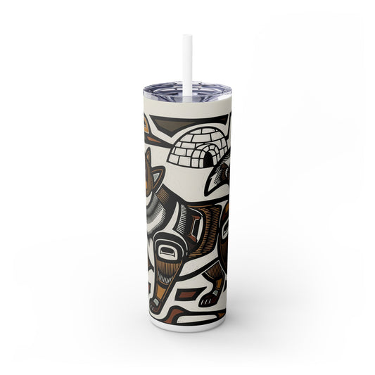 Canadian Eskimo Dog Tumbler with Straw, 20oz