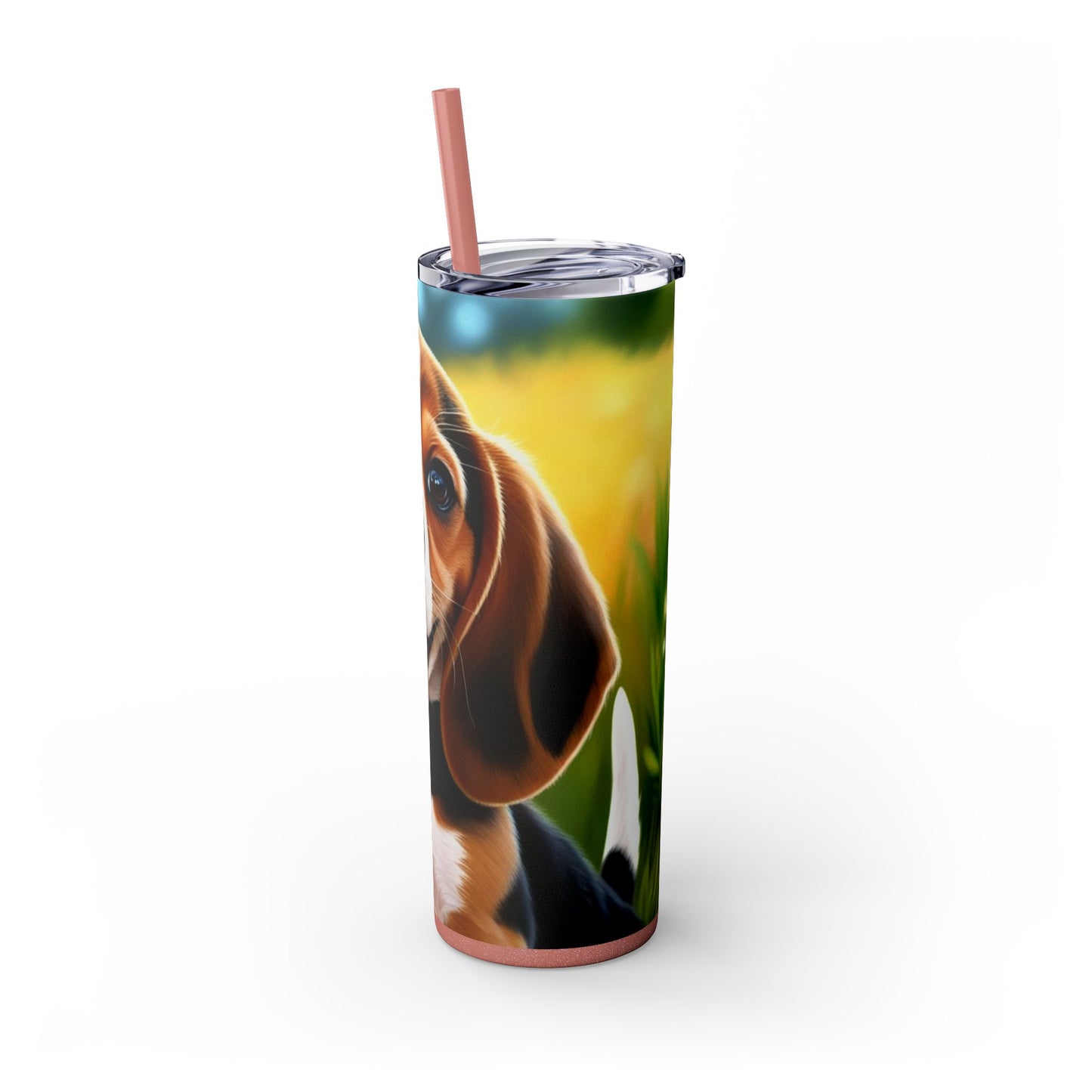 Beagle Skinny Tumbler with Straw, 20oz