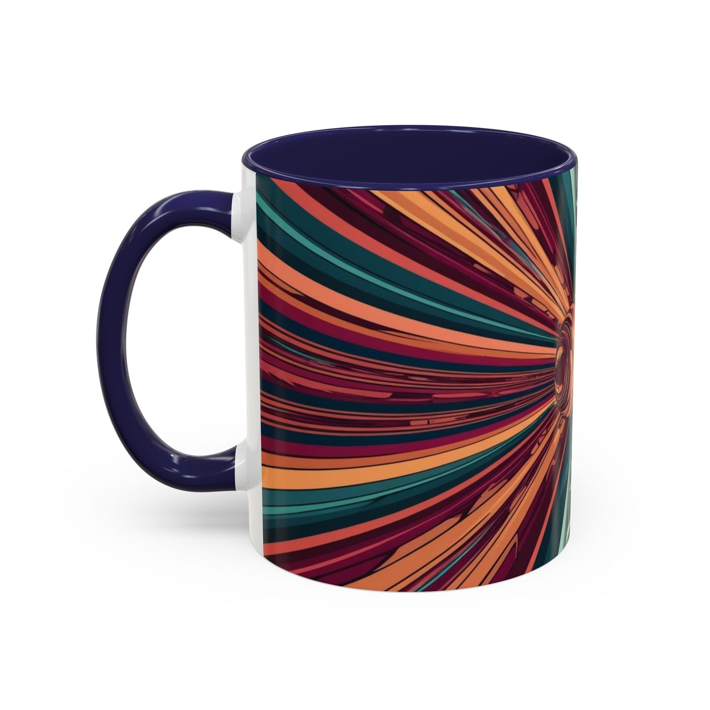Optical Illusion Accent Mug – Ceramic Coffee Cup