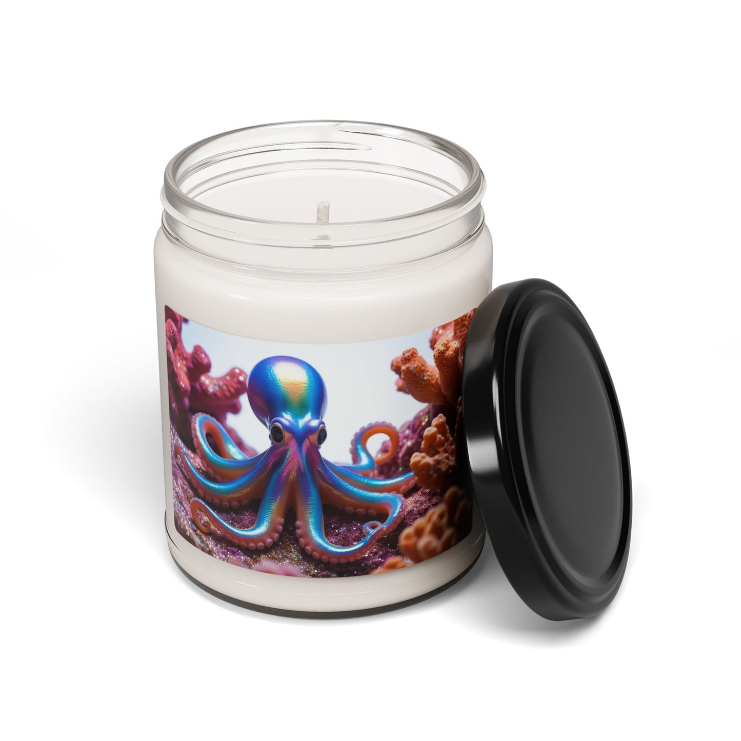 Octopus in Coral- Scented Soy Candle, 9oz