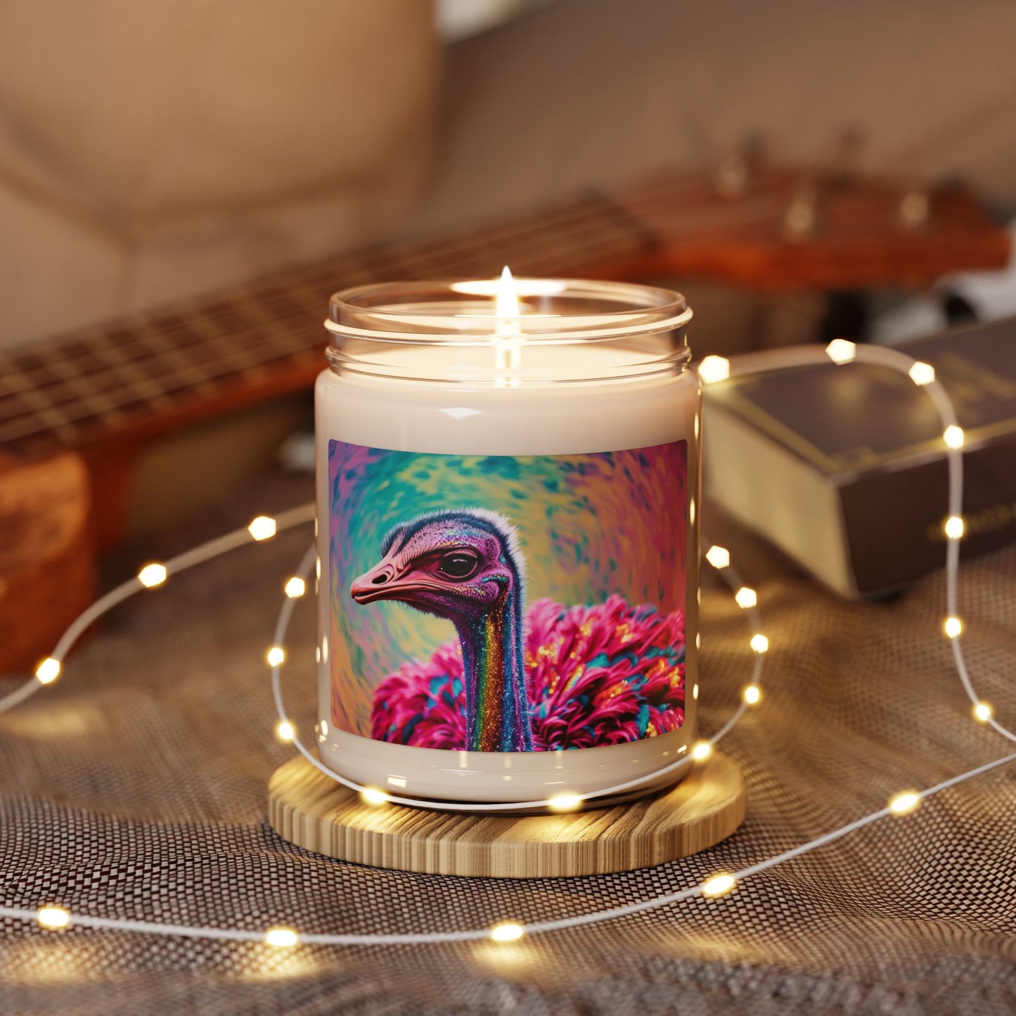 Glittery Ostrich- Scented Soy Candle, 9oz