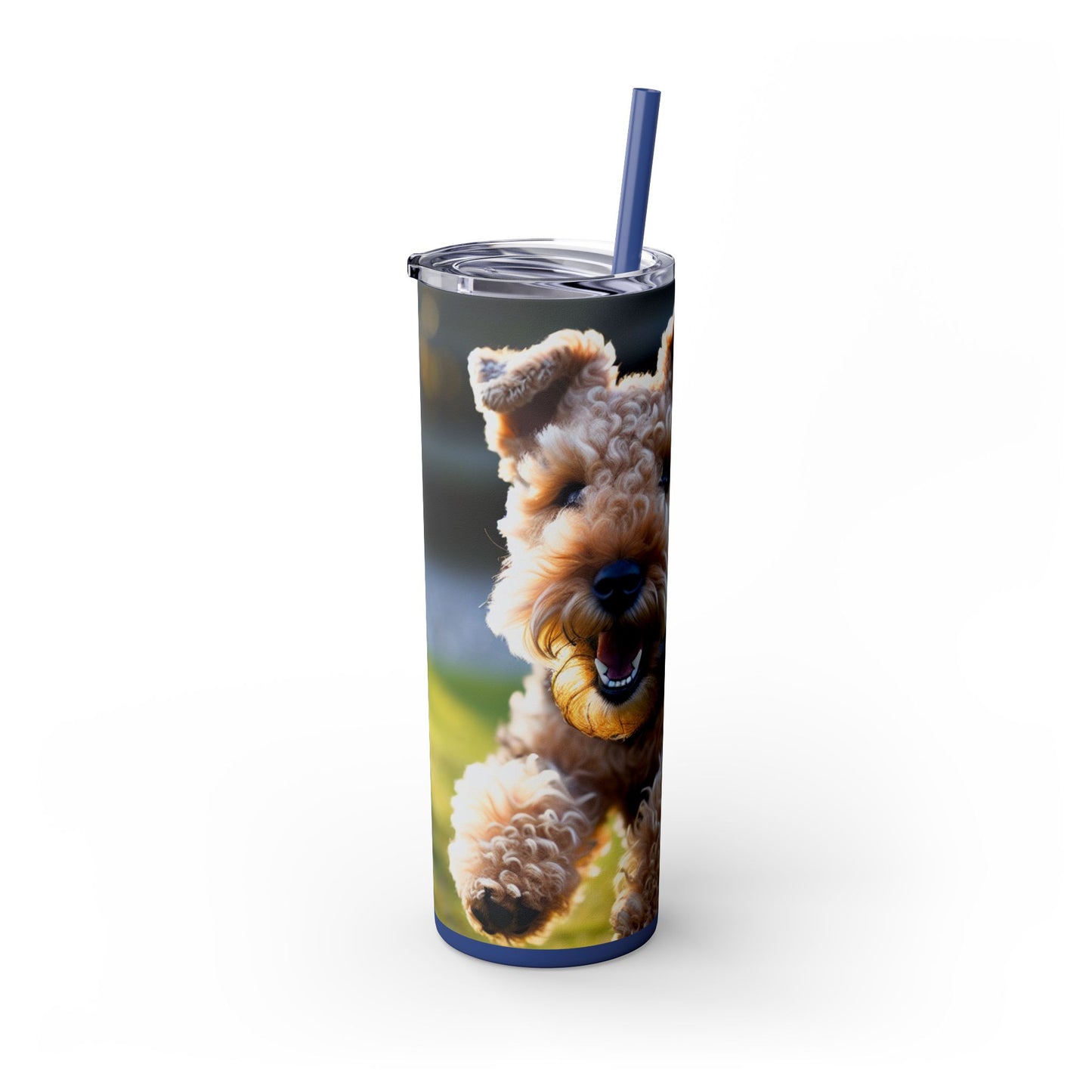 Lakeland Terrier Skinny Tumbler with Straw, 20oz