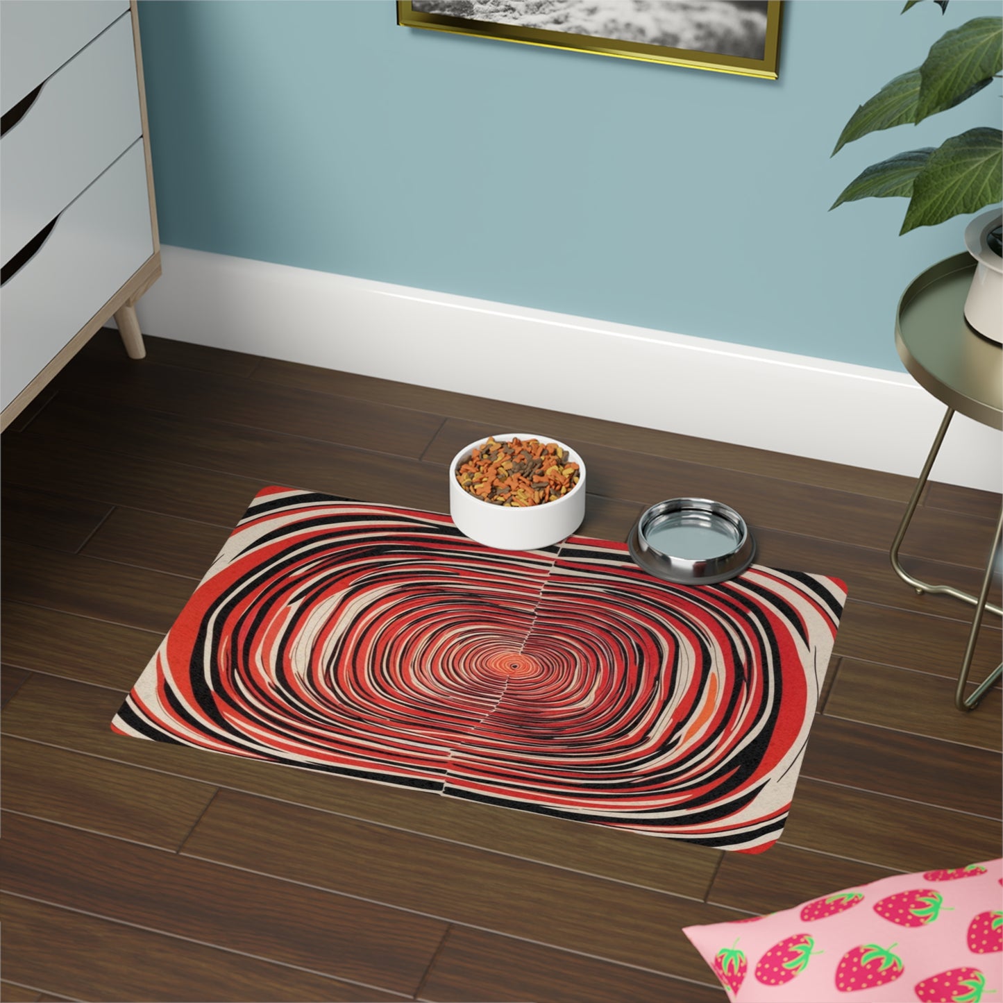 Pet Food Mat (12x18) - Optical Illusion