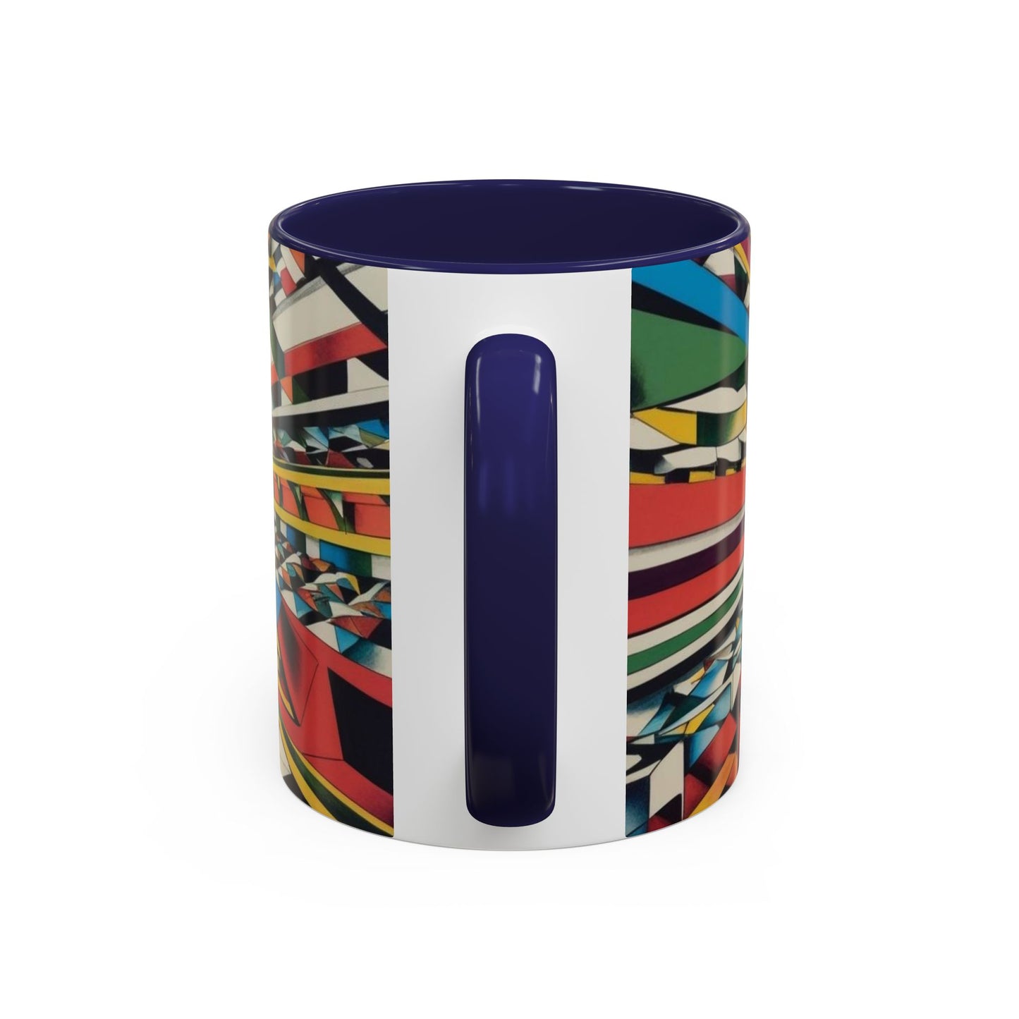 Optical Illusion Accent Mug – Ceramic Coffee Cup