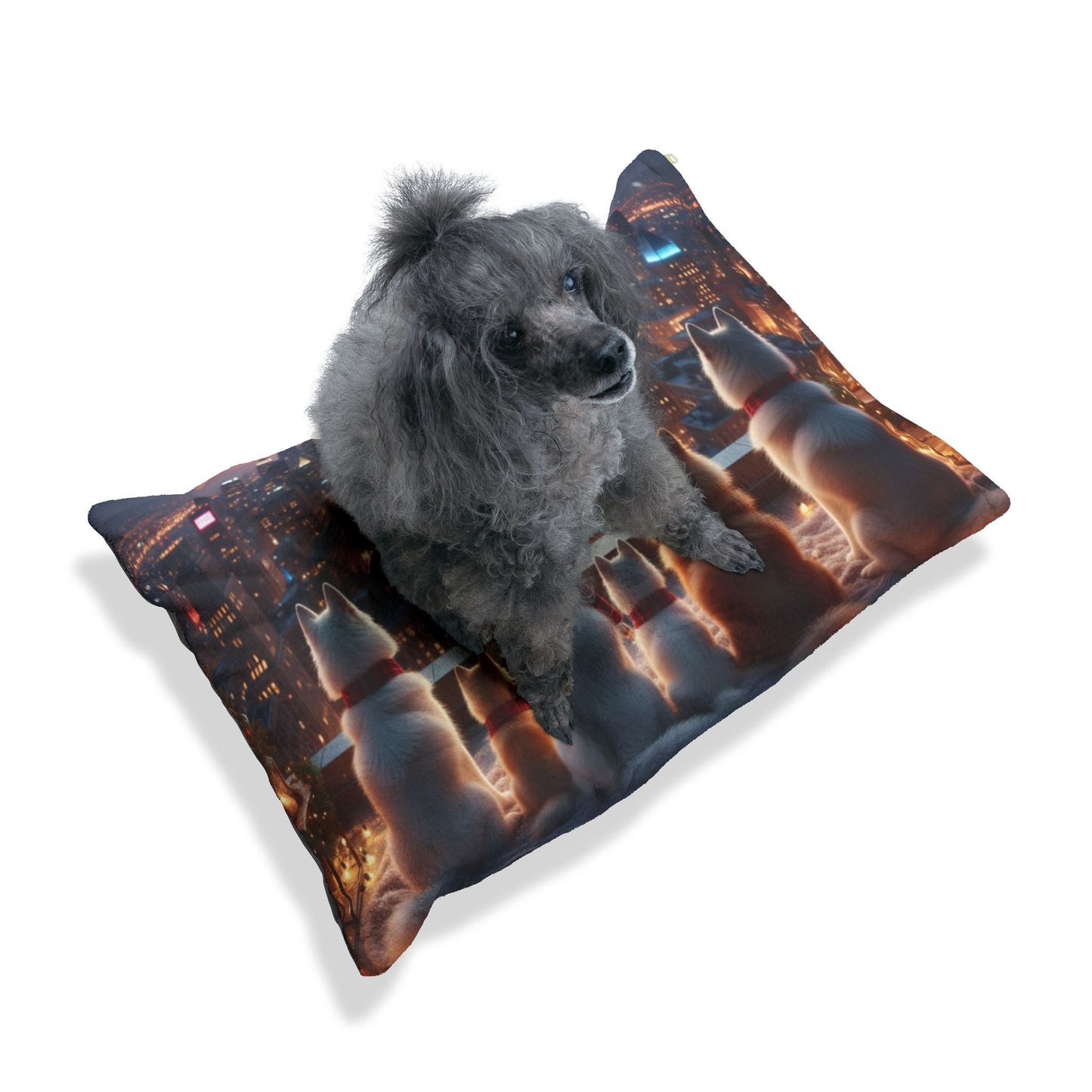 Holiday Nightscape City Lights Pet Bed