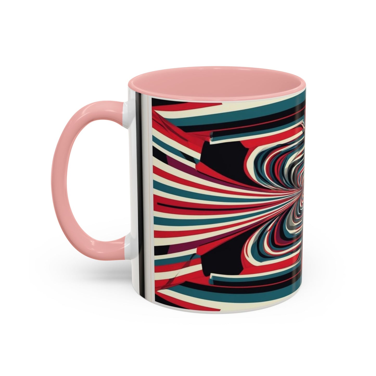 Optical Illusion Accent Mug – Ceramic Coffee Cup