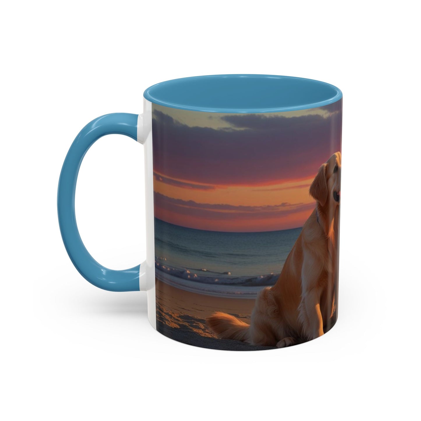 Golden Retriever Love Accent Coffee Mug - Perfect Gift for Dog Lovers